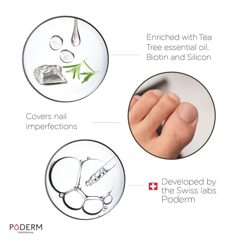 Poderm color care nail polish for men