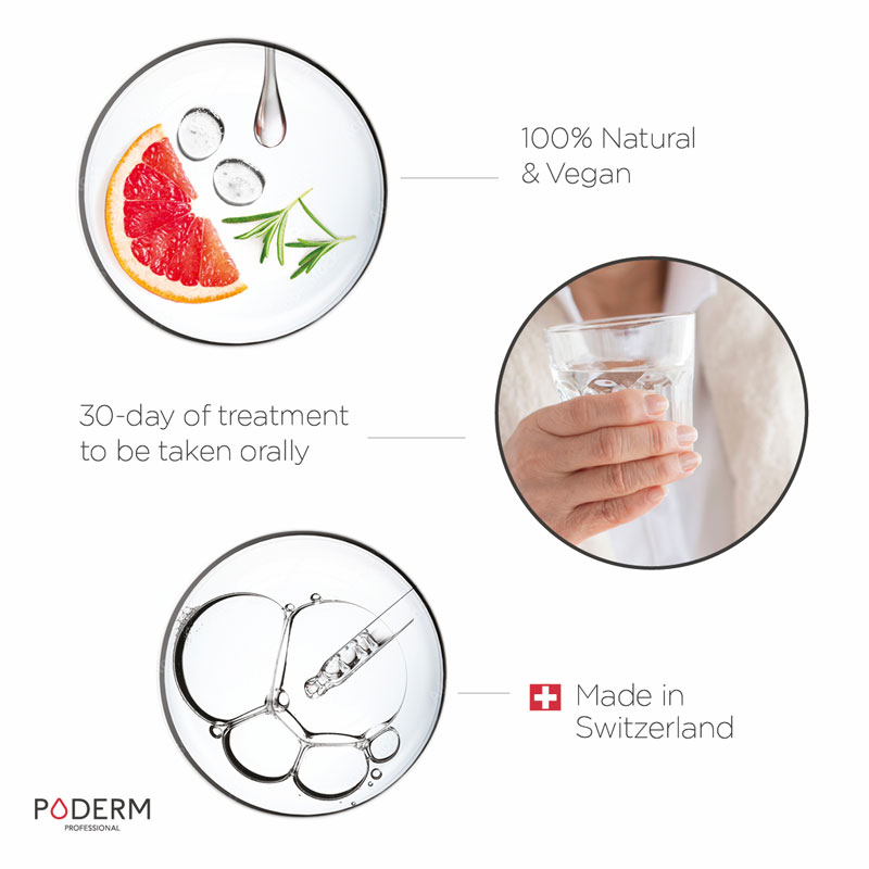 complement alimentaire poderm naturel et vegan traitement de 30 jours