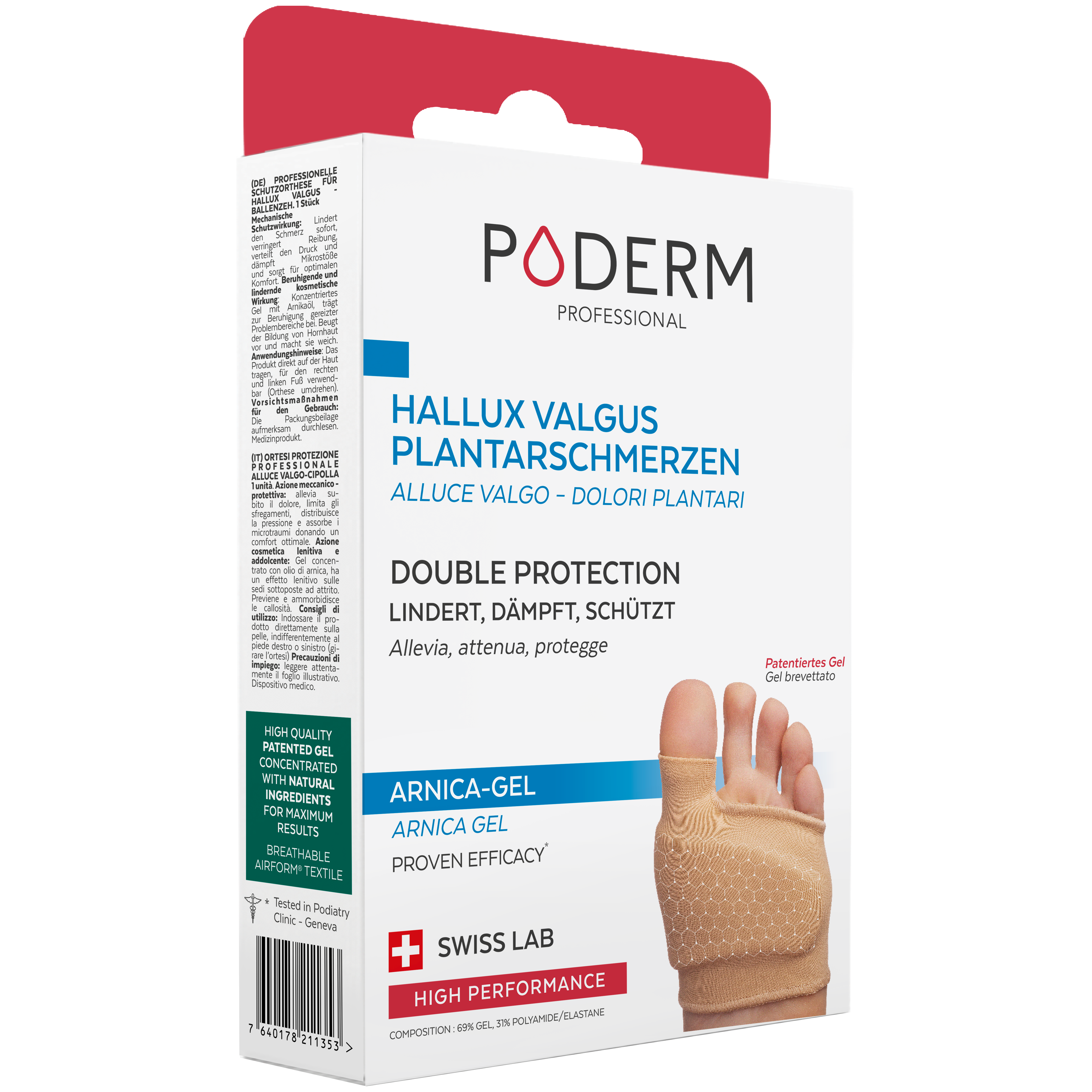 doppelter Schutz Arnika Gel Hallux valgus & plantar pain Poderm doppelter Schutz Arnika Gel Hallux valgus & plantar pain Poderm